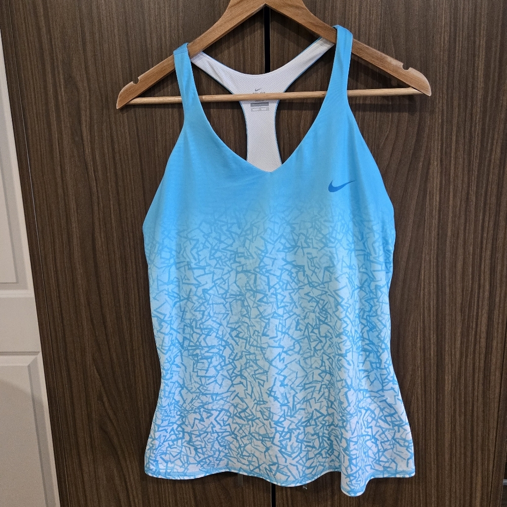 Nike Court Women's Tennis Tank, racerback water ripple design,  XL